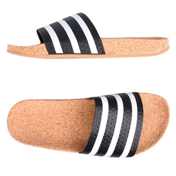 adidas cork slides mens